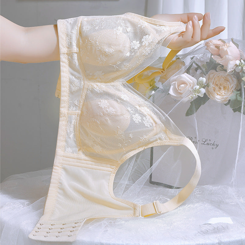 Ultra Thin Lace French Style Support Bra