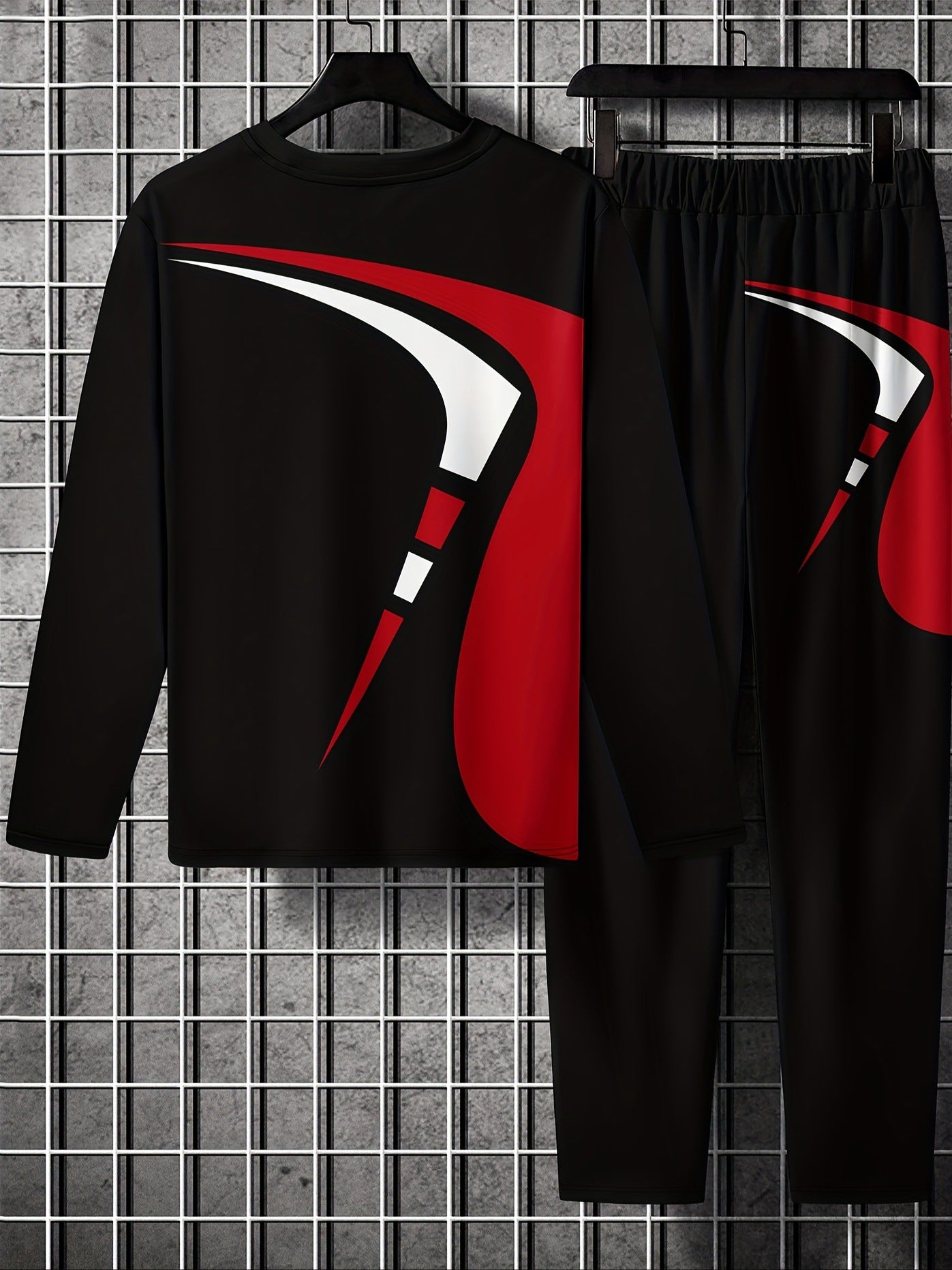 Digital Print Long Sleeve & Full-Length Pants Set