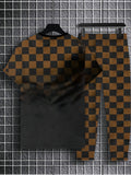Digital Print Short Sleeve Top & Pants Set