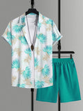 Trendy Hawaiian Summer Casual Shirt and Shorts Set