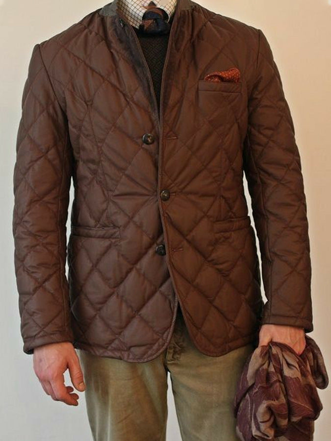 Lightweight Cotton Suit Collar Men’s Jacket