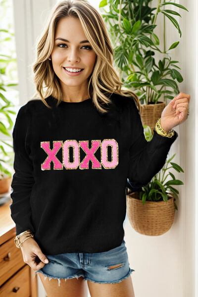 Women Round Neck Long Sleeve Sweater