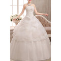 Women Off Shoulder Flower Wedding Dress