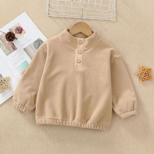 Cozy High Neck Fleece Sweatshirt for Kids