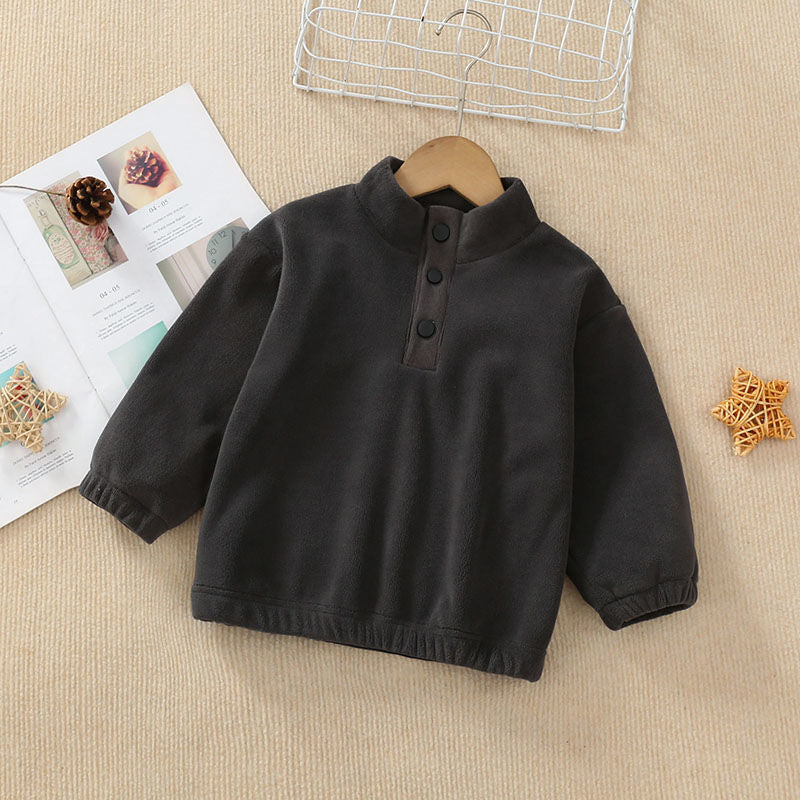Cozy High Neck Fleece Sweatshirt for Kids