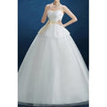 Women Strapless Big Bow Elegant Wedding Dress