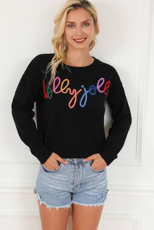 Women Round Neck Long Sleeve Sweater