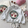 Cute Fleece-Lined Cartoon Sweatshirt