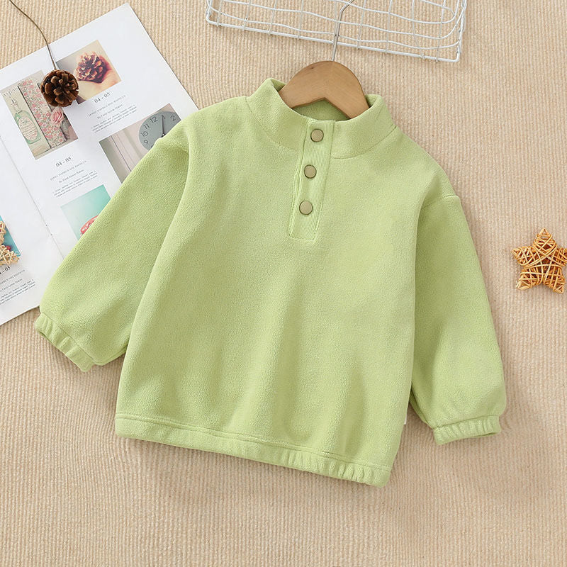 Cozy High Neck Fleece Sweatshirt for Kids