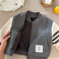 Warm Fleece-Lined Kids Baseball Jacket