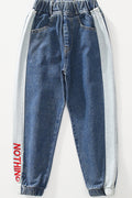 Kids Girls Side Pockets Style Jeans