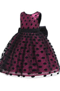 Kids Girls Doted Sleeveless Party Dress