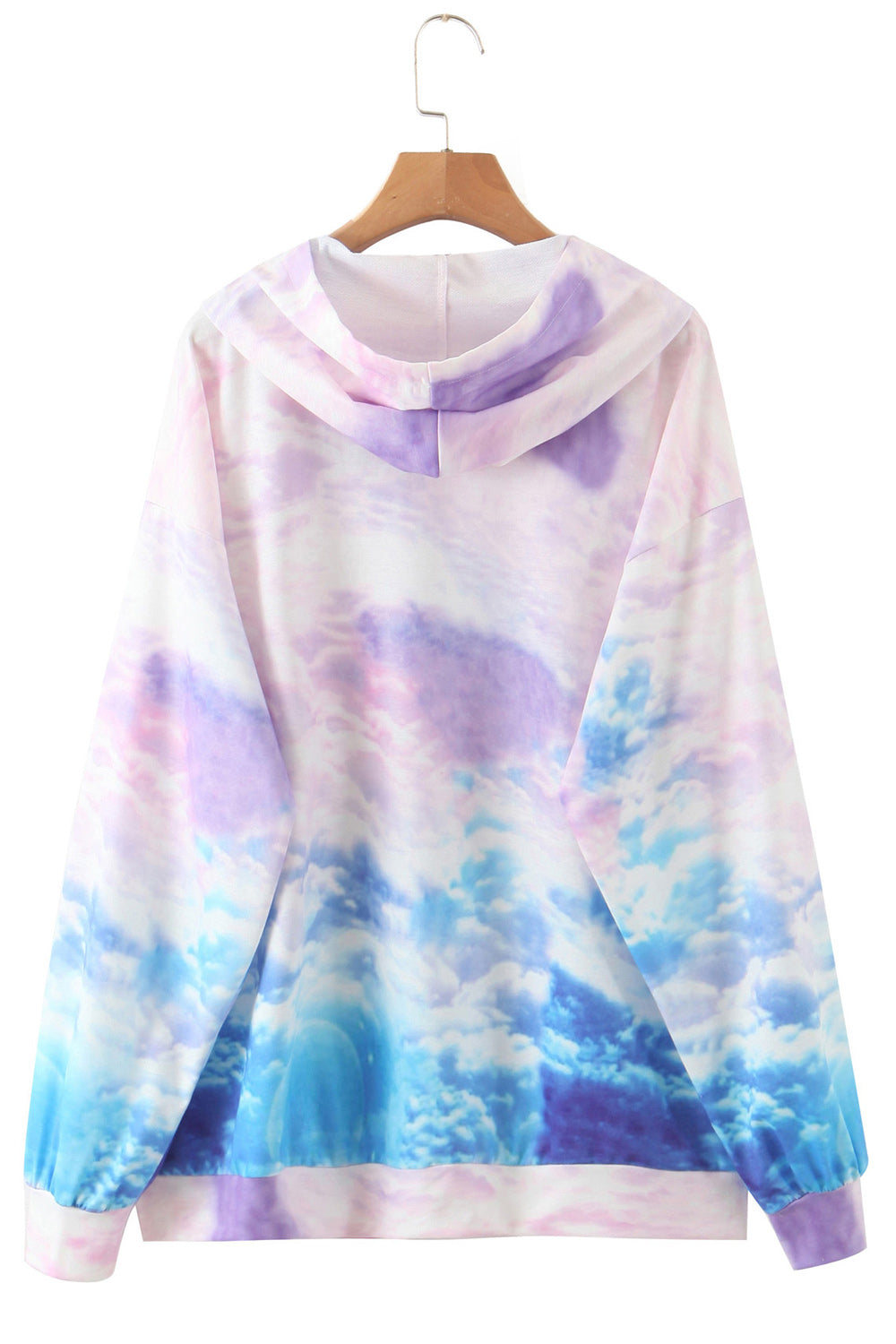 Women Tie Dye Pattern Long Sleeve Cozy Stylish Hoodie