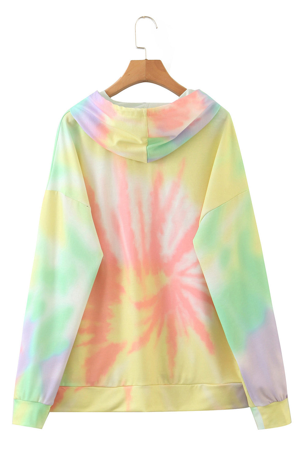 Women Cactus Printed Pocket Styled Long Sleeve Ribbed Cuff Hoodie