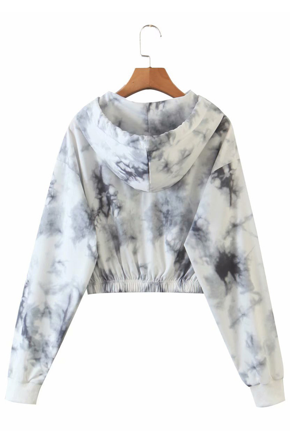 Women Letter Printed Elasticated Hem Long Sleeve Warm Hoodie