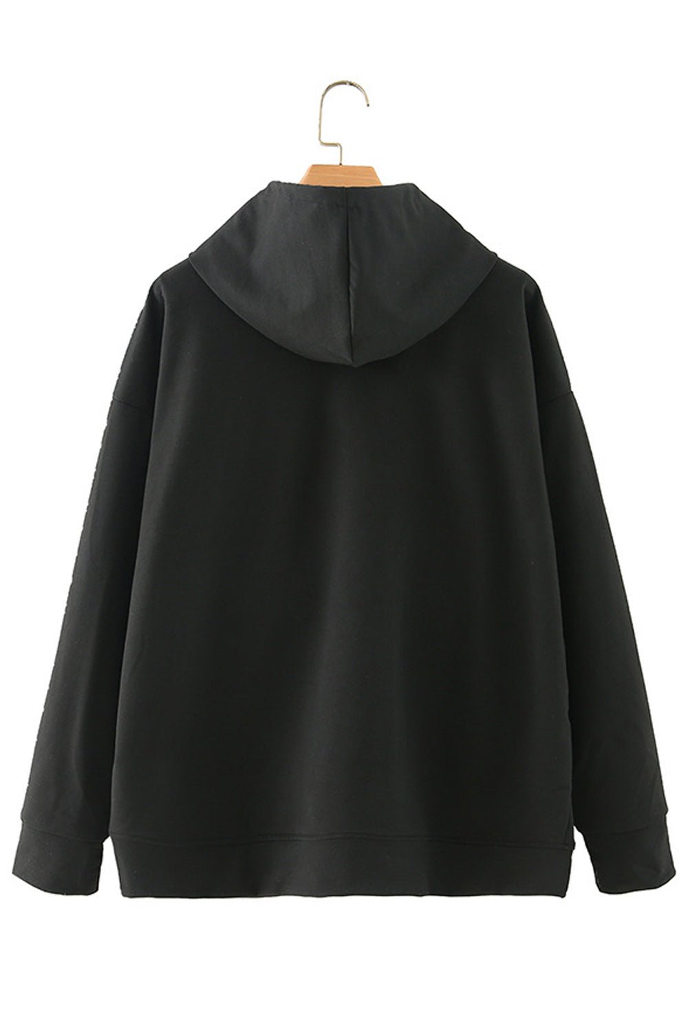 Women Elasticated Cuff Elegant Printed Style Warm Hoodie