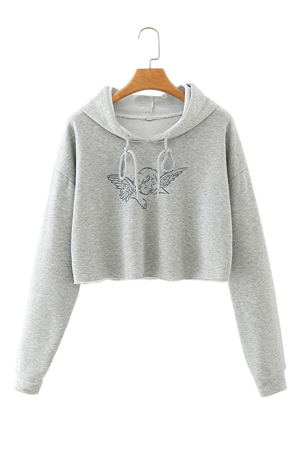 Women Elegant Solid Colored Stylish Long Sleeve Printed Style Hoodie