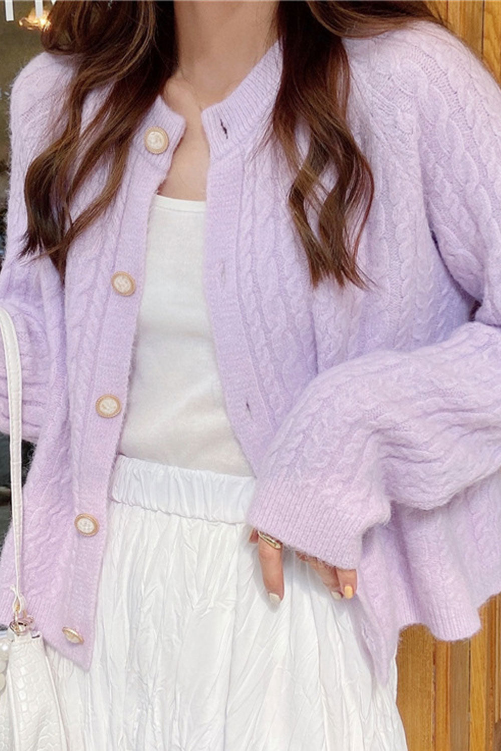 Women Solid Button Down Full Sleeve Modern Cardigan