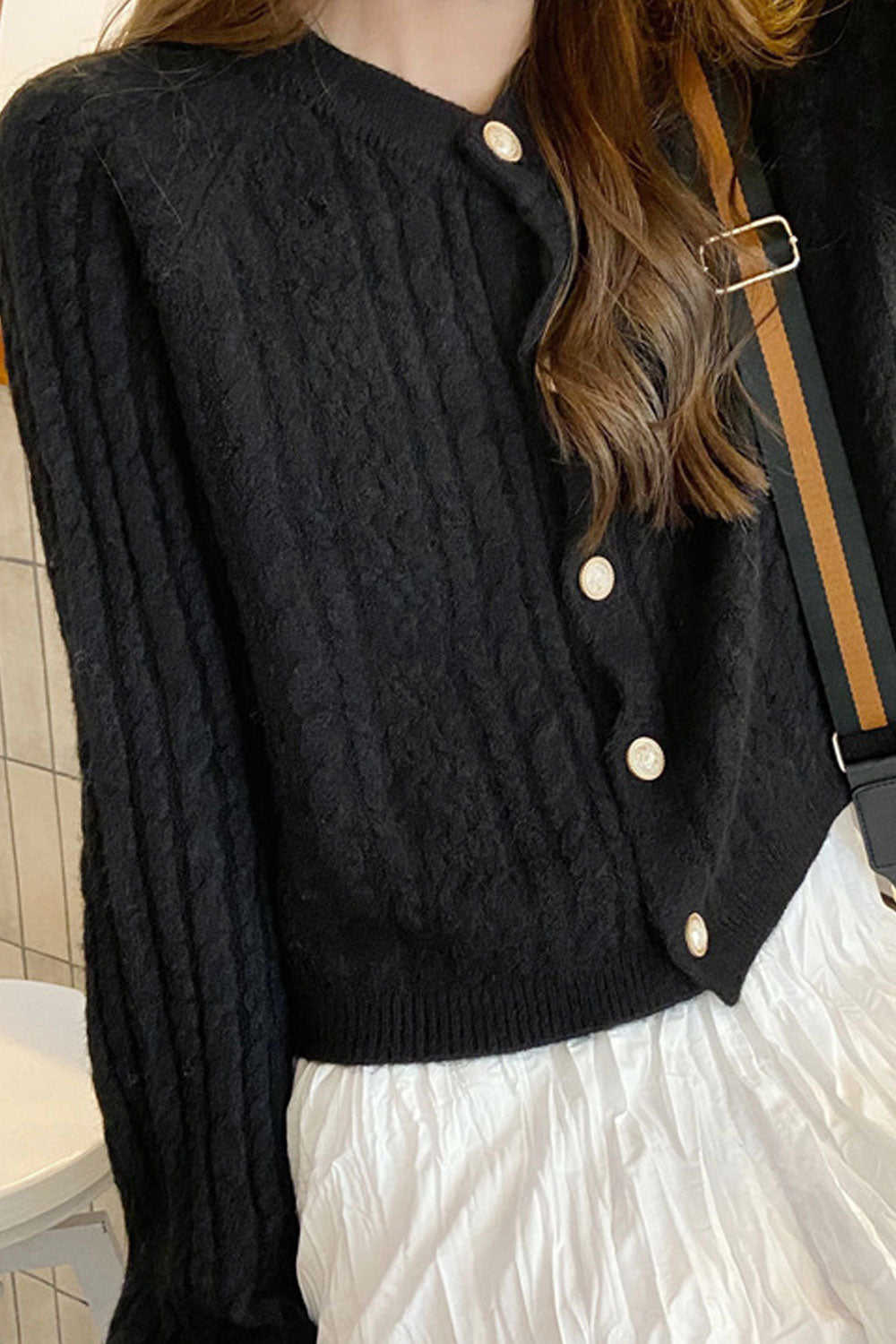 Women Solid Button Down Full Sleeve Modern Cardigan