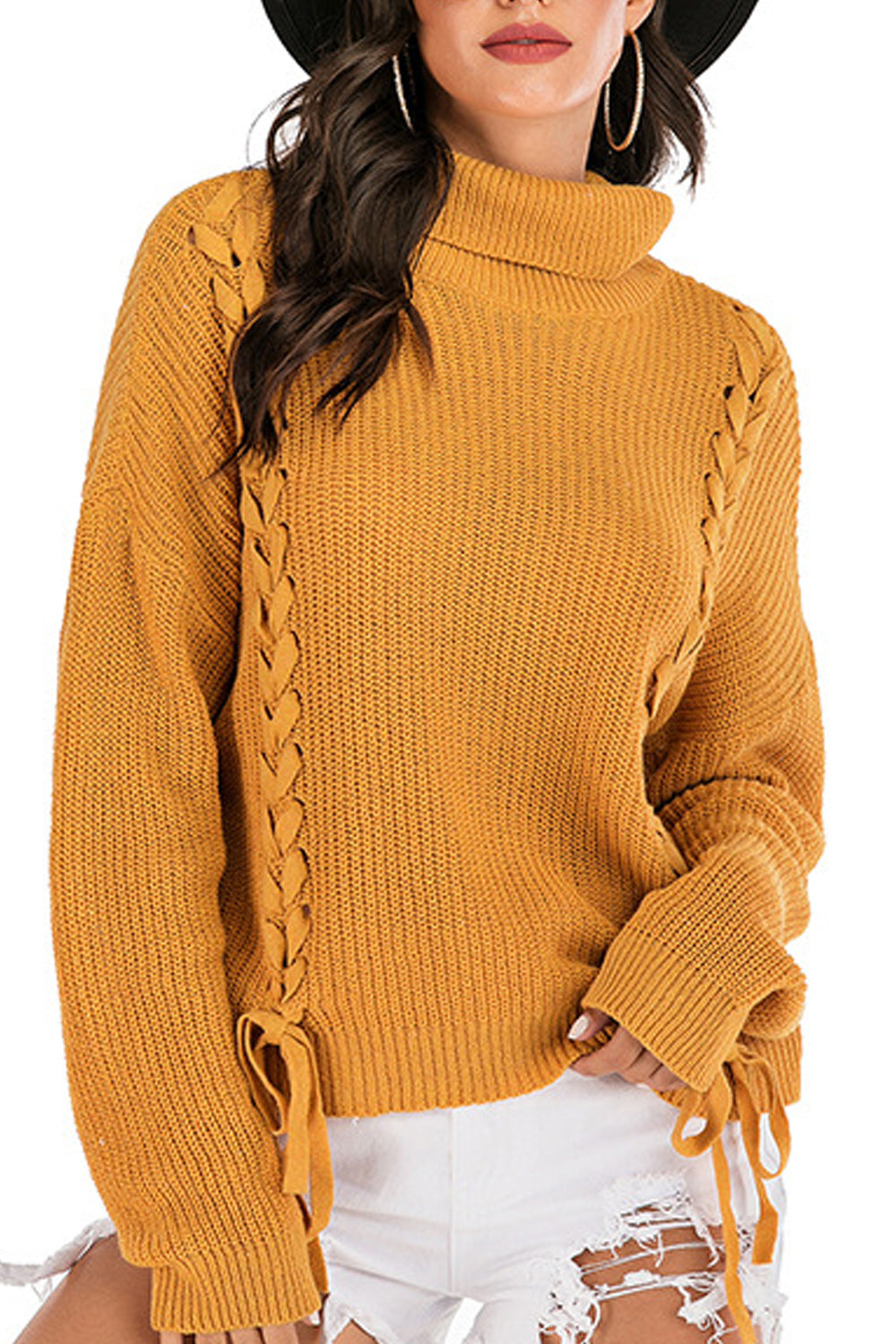 Women High Neck Thick & Warm Loose Winter Sweater