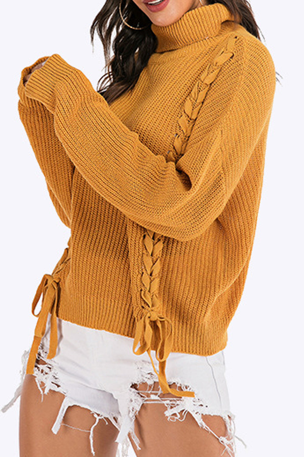 Women High Neck Thick & Warm Loose Winter Sweater