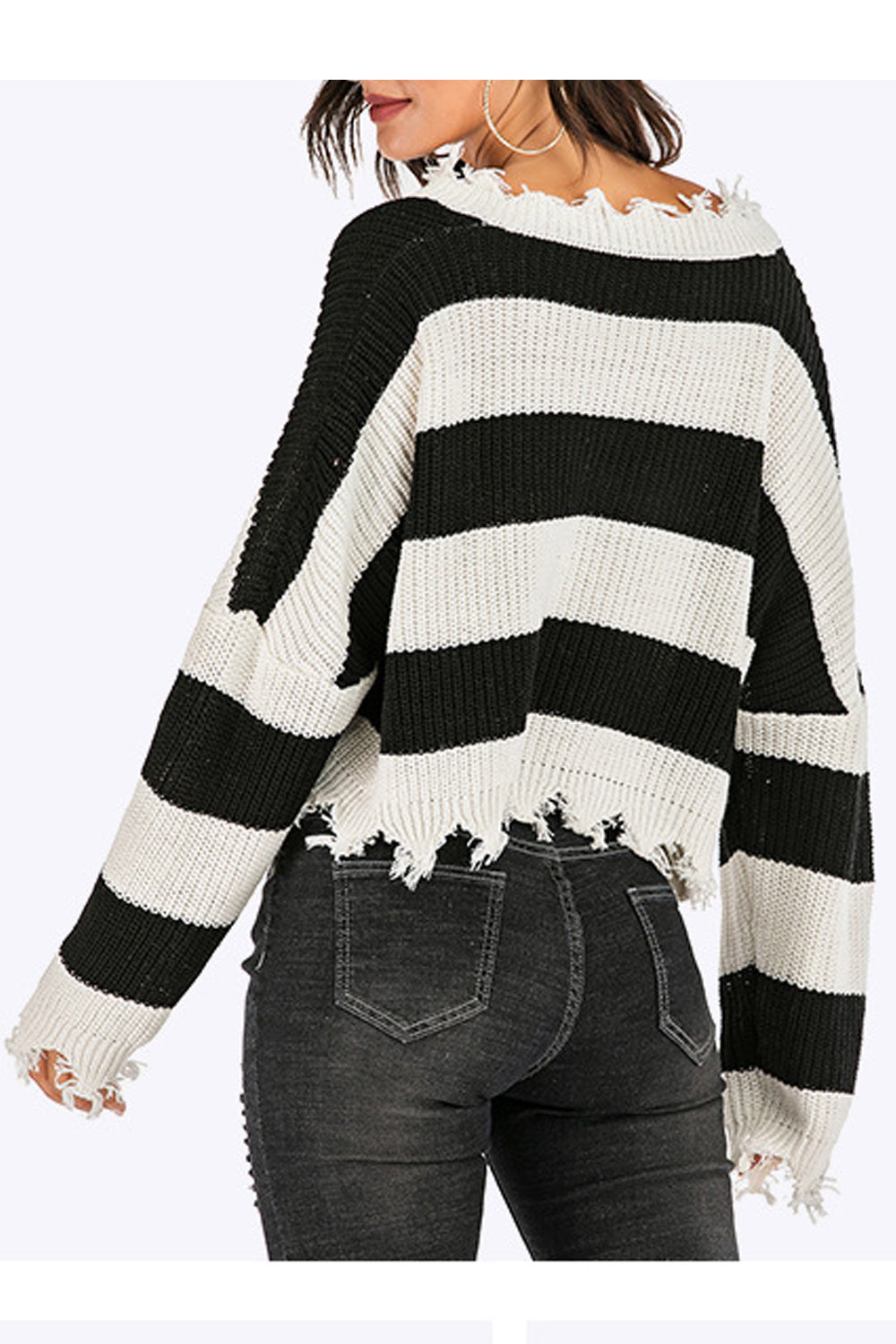 Women Round Neck Warm Cropped Length Winter Sweater