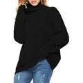 Women Winter High Collar Loose Sweater