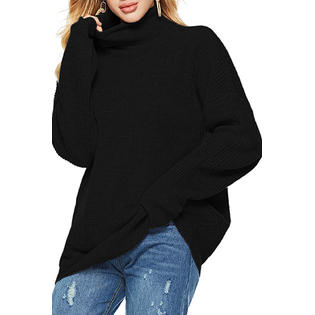 Women Winter High Collar Loose Sweater
