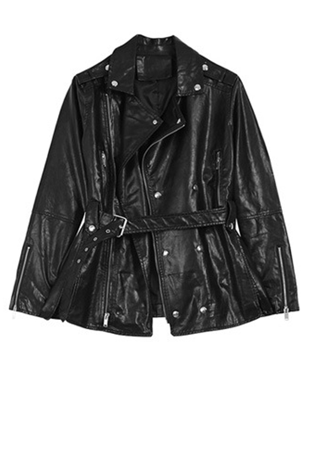 Women Loose Styled Long Sleeve Comfy Warm Casual Winter Leather Jacket