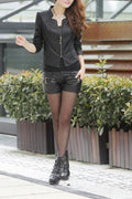 Women Slim Fit Style Long Sleeve Amazing Warm Winter Leather Jacket