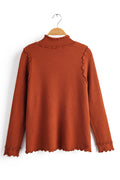 Women Fashion High Neck Long Sleeve Stretchable Warm Sweatshirt
