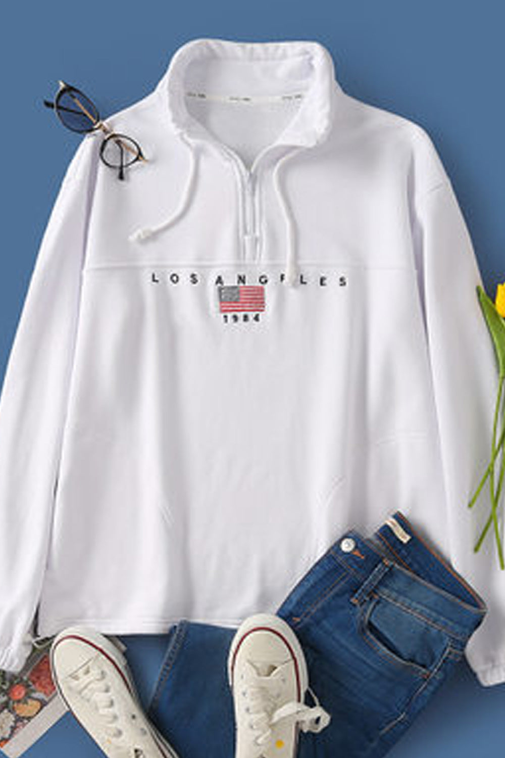 Women Collar Neck Classy Solid Pattern Long Sleeve Soft Sweatshirt