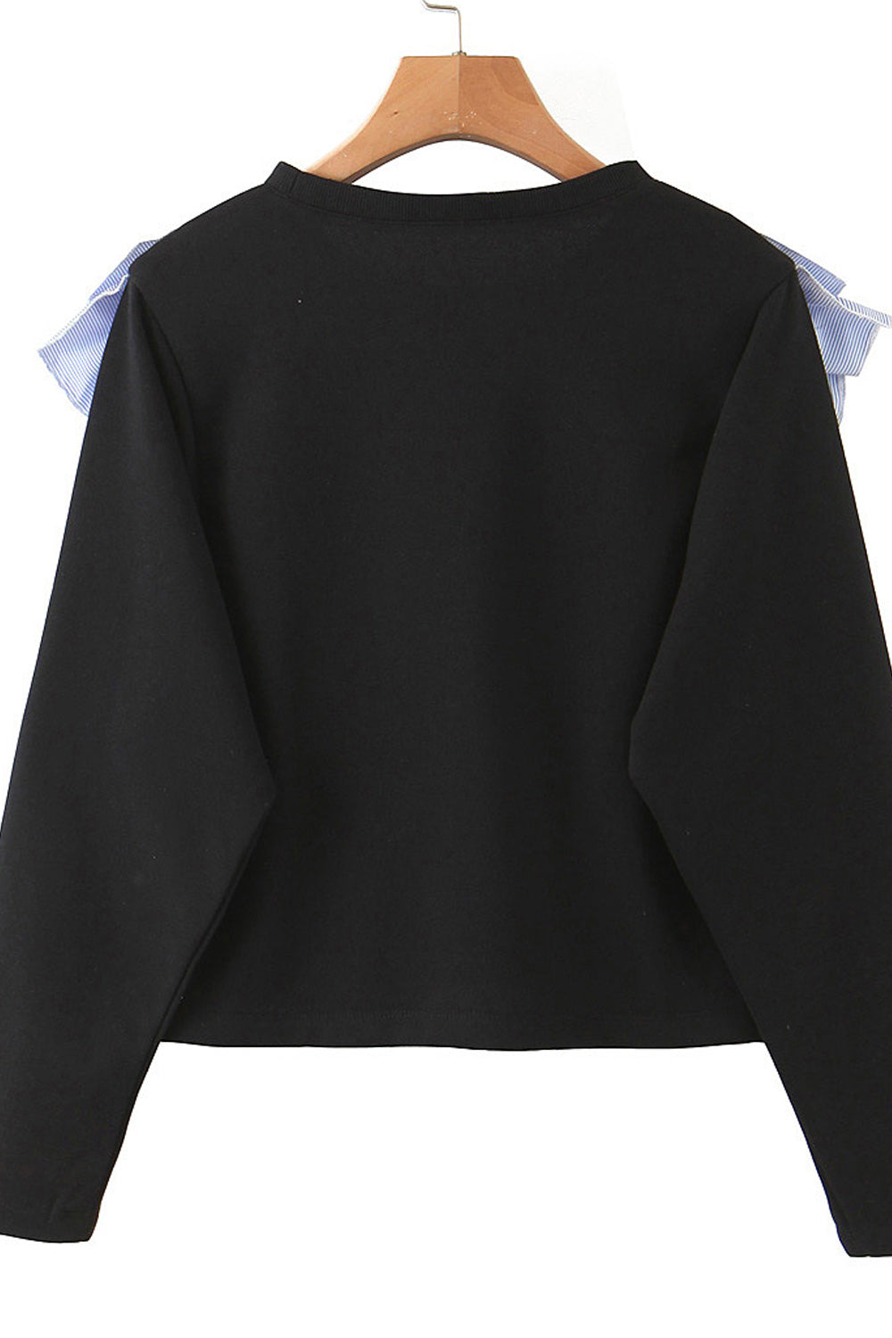 Women Round Neck Ruffled Style Long Sleeve Magnificent Sweatshirt