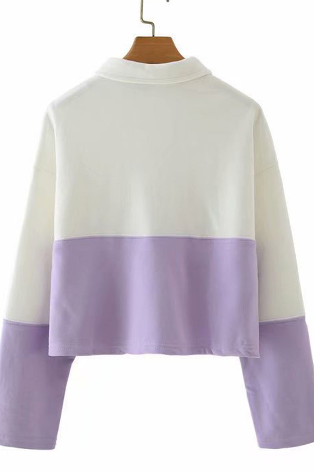 Women Collar Neck Stylish Long Sleeve Elegant Sweatshirt
