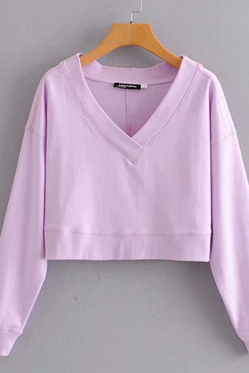 Women Summer Autumn Long Sleeve Warm Cropped Sweatshirt