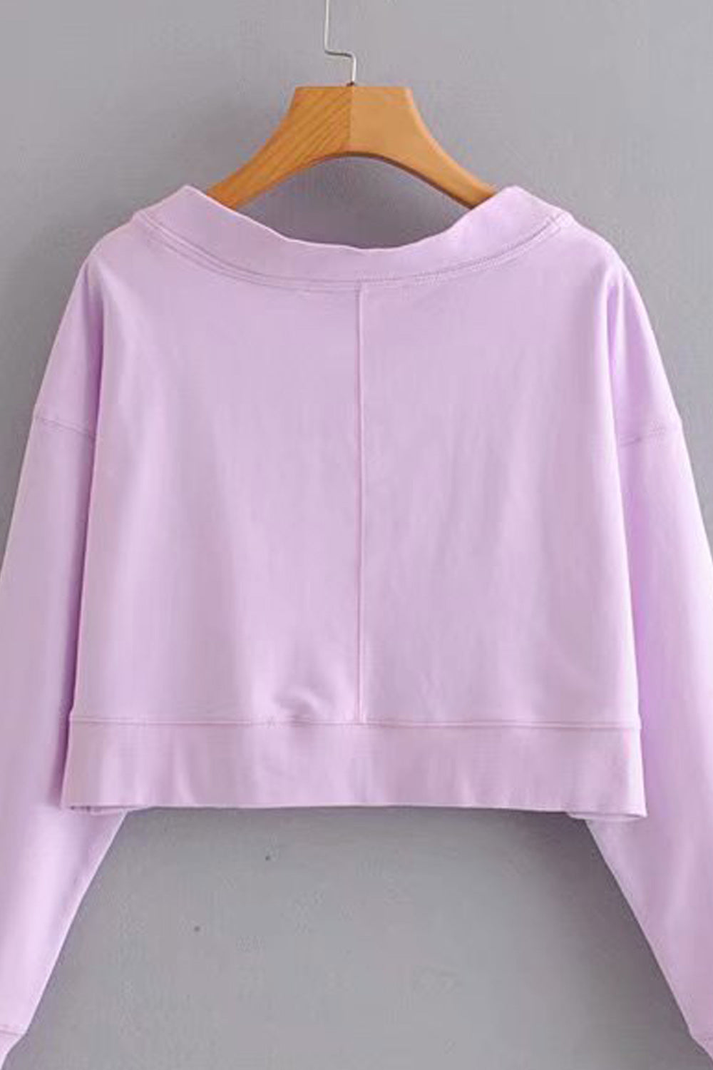 Women Summer Autumn Long Sleeve Warm Cropped Sweatshirt