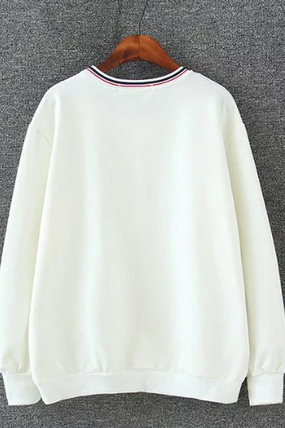 Women Beautiful Round Neck Umbrella Patch Pullover Sweatshirt
