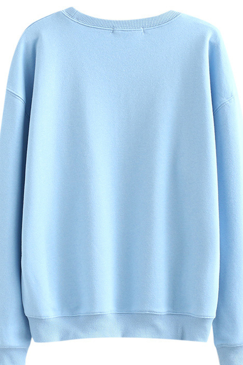 Women Long Sleeve Elegant Solid Pattern Round Neck Comfortable Sweatshirt