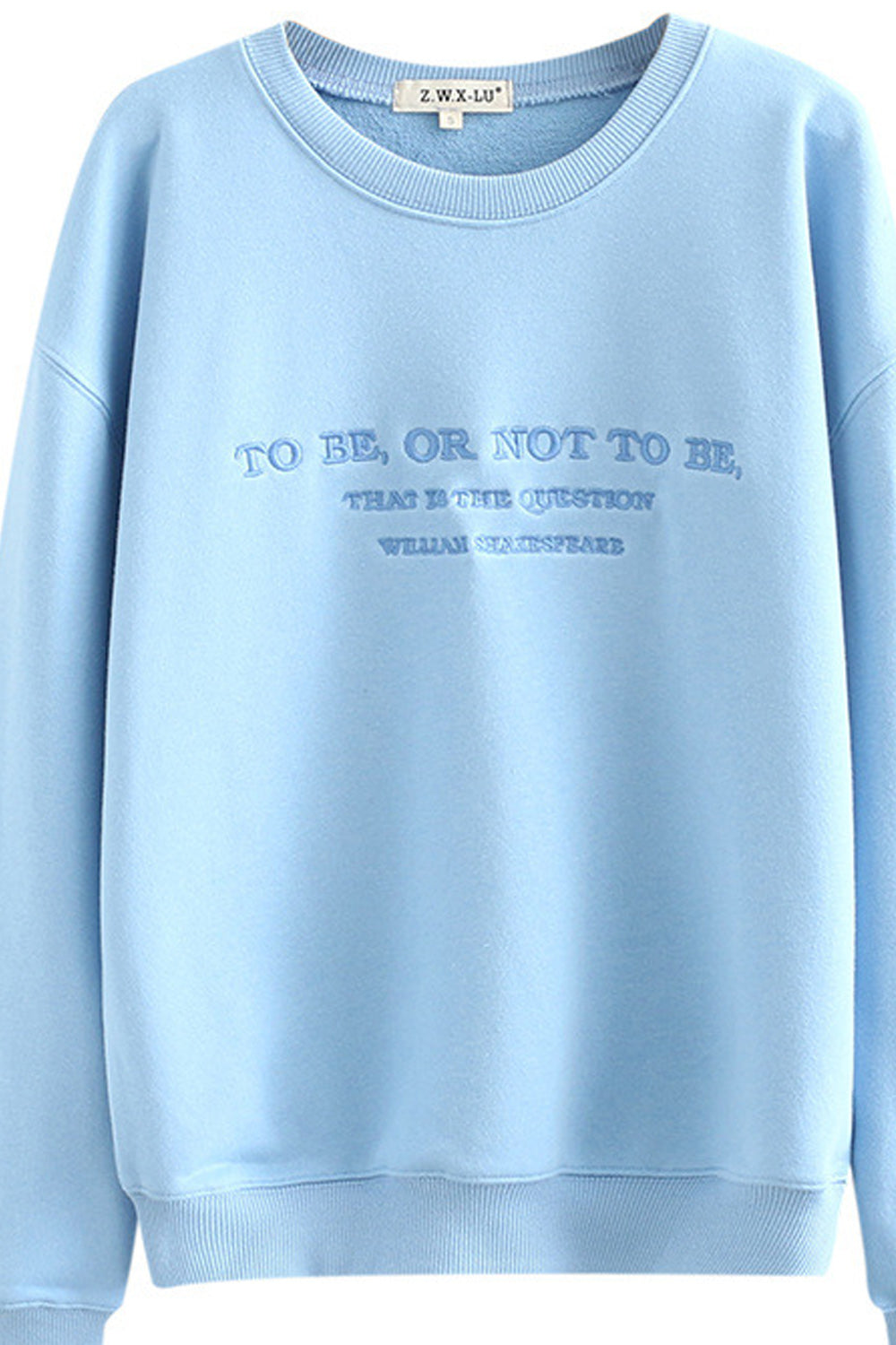 Women Long Sleeve Elegant Solid Pattern Round Neck Comfortable Sweatshirt