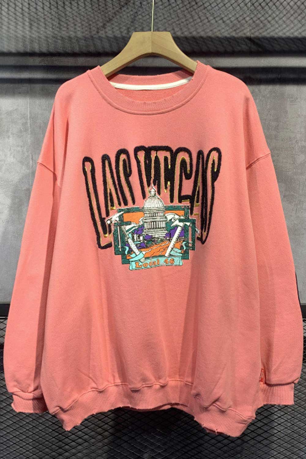 Women Classy Letter Embroidered Long Sleeve Round Neck Easy Stylish Sweatshirt