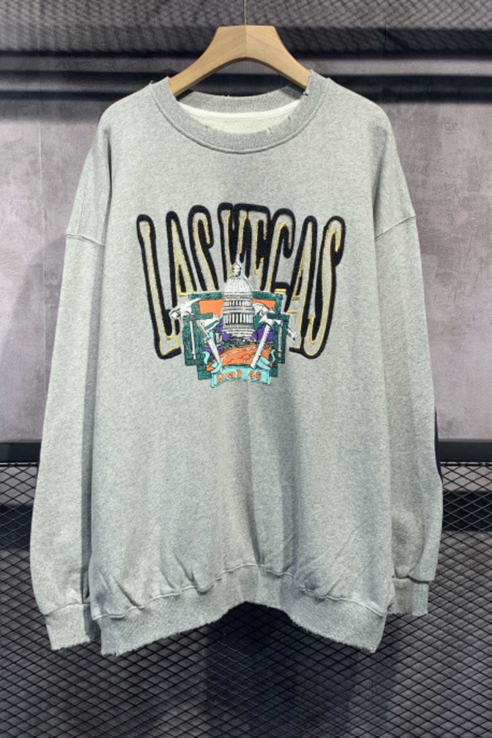 Women Classy Letter Embroidered Long Sleeve Round Neck Easy Stylish Sweatshirt