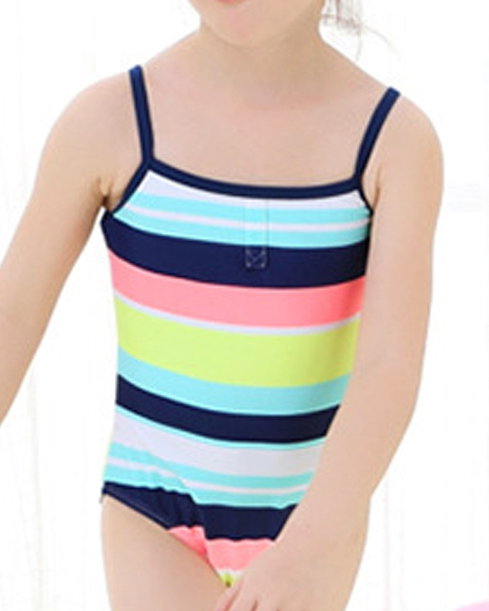 Baby Girls Cute Multi Colors Striped Pattern One Piece swimsuit