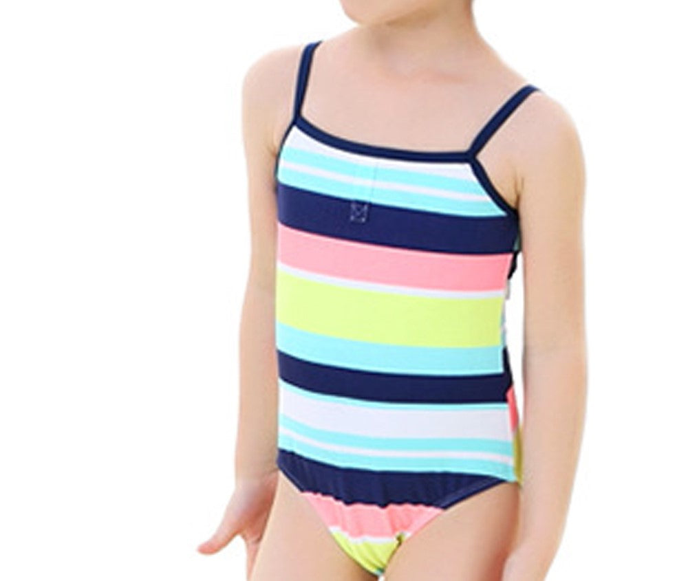 Baby Girls Cute Multi Colors Striped Pattern One Piece swimsuit