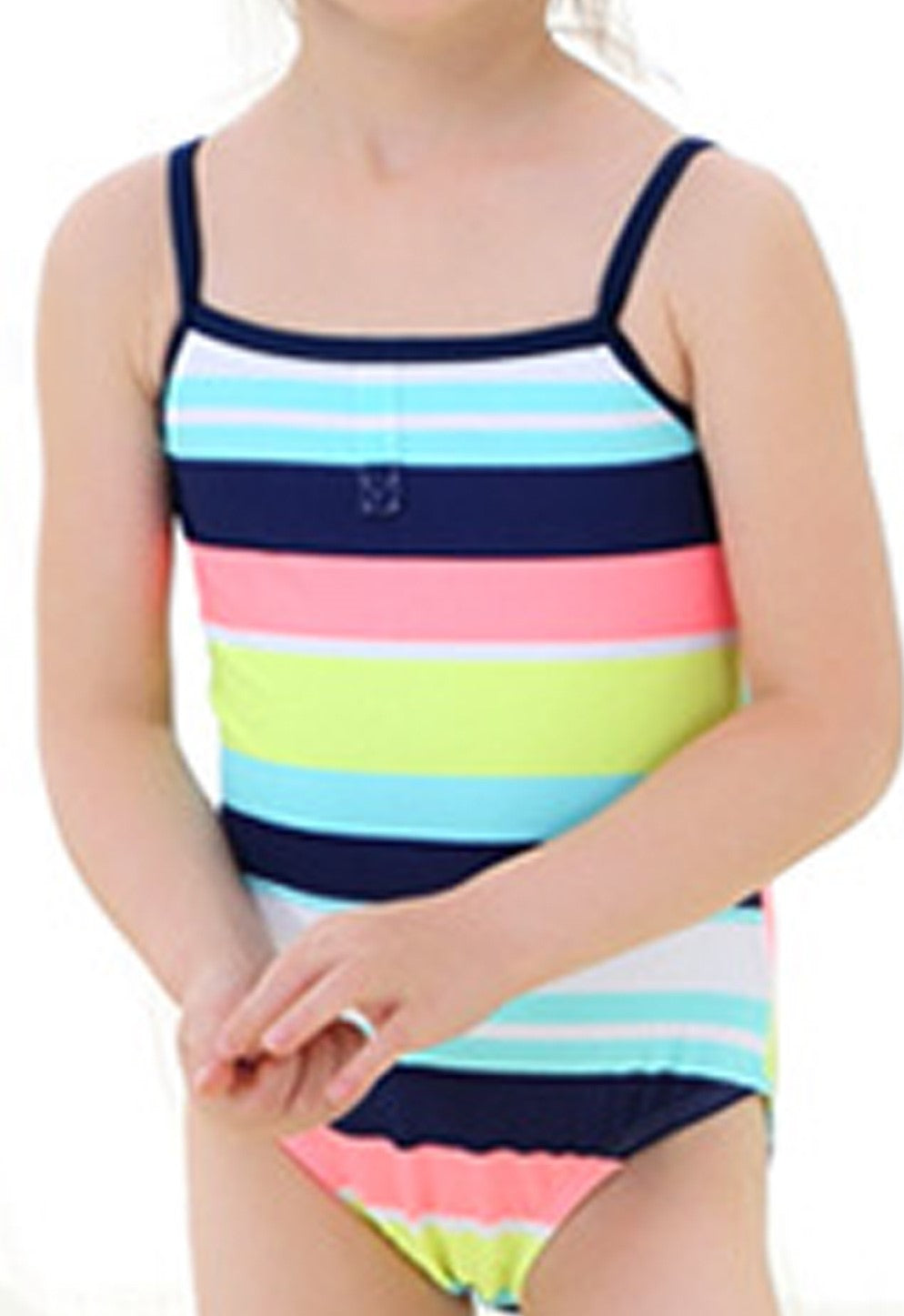 Baby Girls Cute Multi Colors Striped Pattern One Piece swimsuit