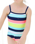 Baby Girls Cute Multi Colors Striped Pattern One Piece swimsuit