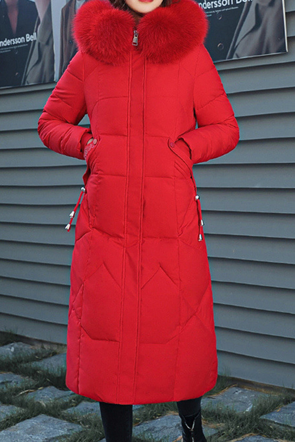 Women Elegant Solid Colored Hooded Neck Long Sleeve Padded Jacket