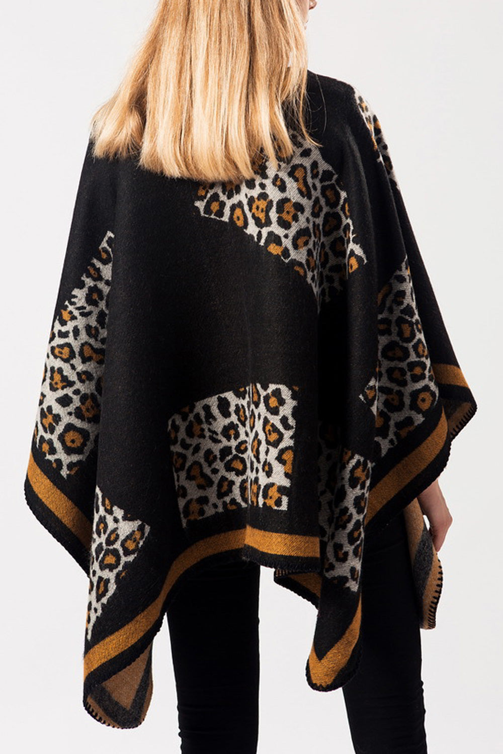 Women Leopard Printed Cashmere Cozy Casual Winter Shawl