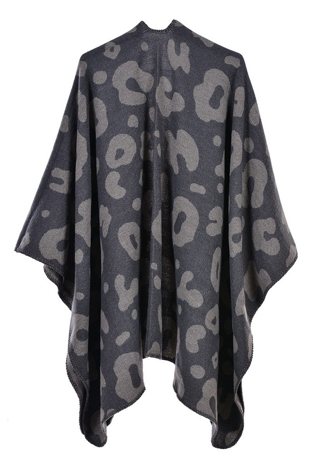 Women Stylish Leopard Printed Solid Colored Cozy Soft Shawl