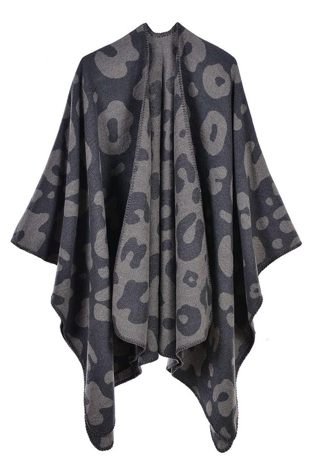 Women Stylish Leopard Printed Solid Colored Cozy Soft Shawl