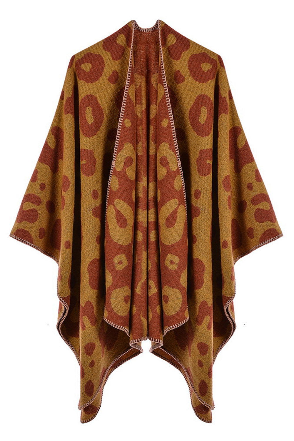 Women Stylish Leopard Printed Solid Colored Cozy Soft Shawl